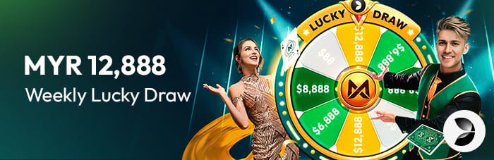 Maxim88 weekly lucky draw promotion banner