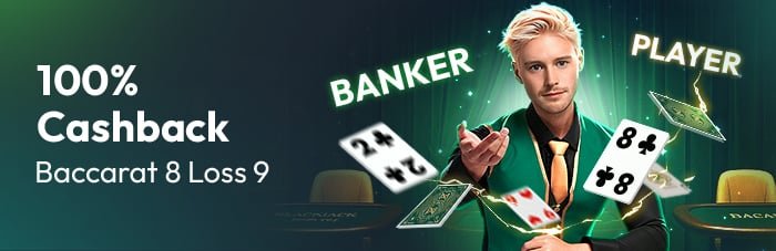 Maxim88 baccarat cashback promotion banner